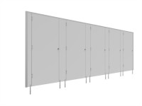 EXPRESS - 48 H - Kabiny WC z LPW- SOLARI 5 drzwi - TYP I pomiędzy ścianami
