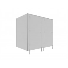 Kabiny WC z LPW- SOLARI 2 drzwi - TYP II narożnikowy
